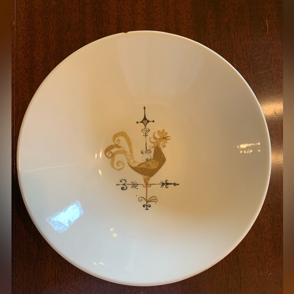 Vintage Small Serving Bowl in Weather Vane by Edwin Knowles.